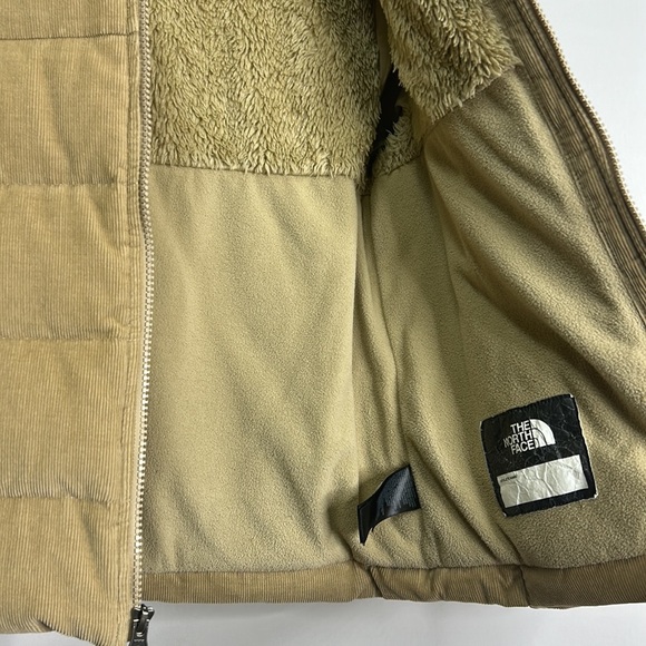 The North Face Moondoggy corduroy quilted fuzzy down feather puffer jacket coat - Picture 5 of 9